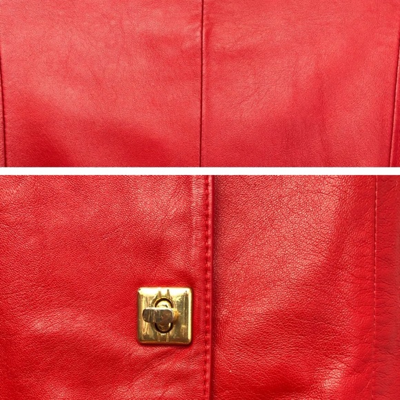 B&J Genuine Red leather jacket size L - Picture 6 of 7